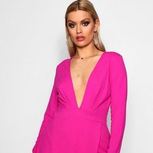 Boohoo V Neck Skort Romper